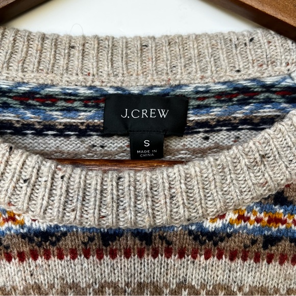 *SOLD* Crew Men’s Fair Isle Lambswool Blend Crew Neck Sweater Small - Picture 3 of 7